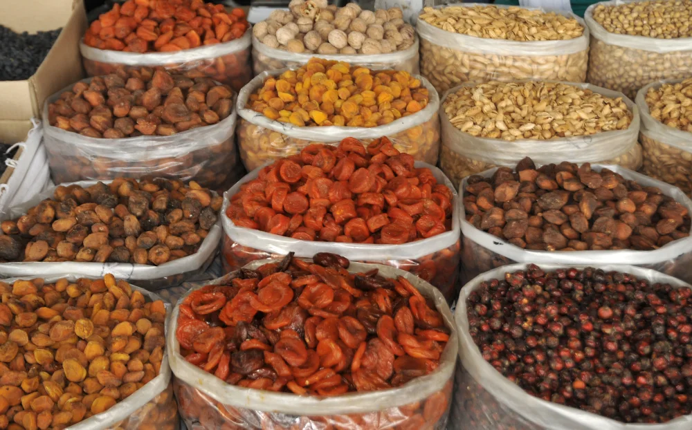 Dried fruit at Chorsu market