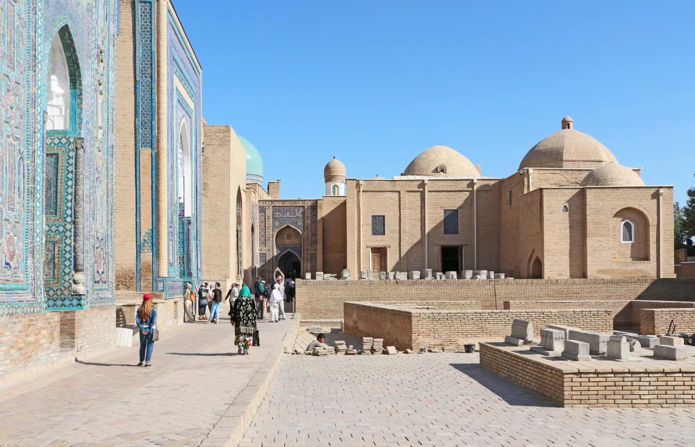 Blue tilework at Shah-i-Zinda, Samarkand
